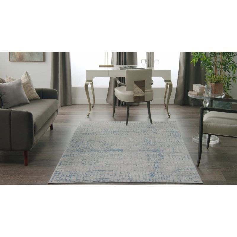 Nourison Whimsicle WHS07 Indoor only Area Rug - Grey Blue 4' x 6'