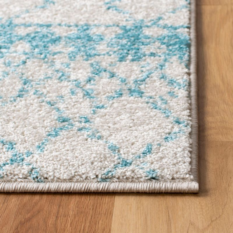 Tulum TUL229 Power Loomed Area Rug - Ivory/Turquoise - 8'x10' - Safavieh.