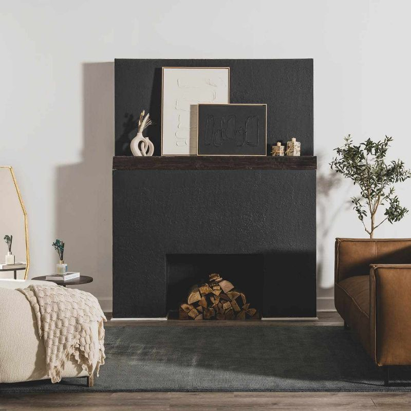 Hauteloom Rectangle Area Rug  Charcoal