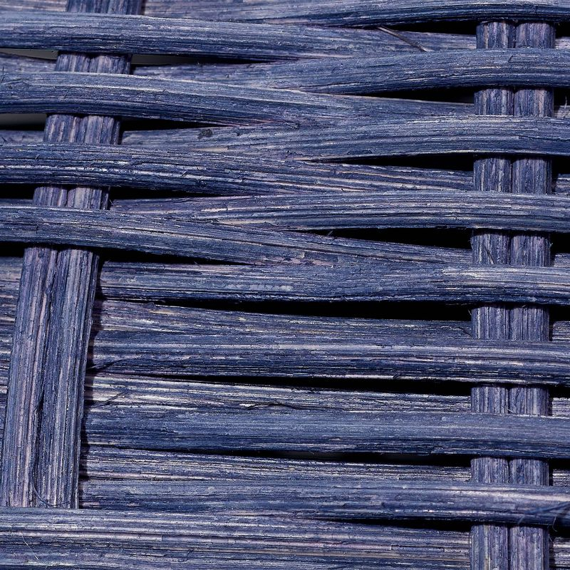 Kerry Rattan Table Lamp Blue - Splendor Home: Handwoven, Linen Shade, Nautical Design