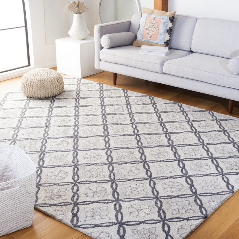 Marquee MRQ118 Hand Tufted Indoor Area Rug - Ivory/Grey - 8'x10' - Safavieh