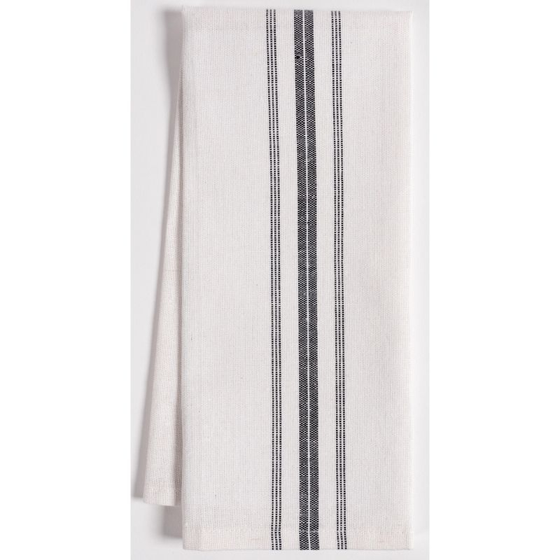 KAF Home Farmhouse Stripe Set Of 12 Kitchen Towels - 15" x 25", In Charcoal