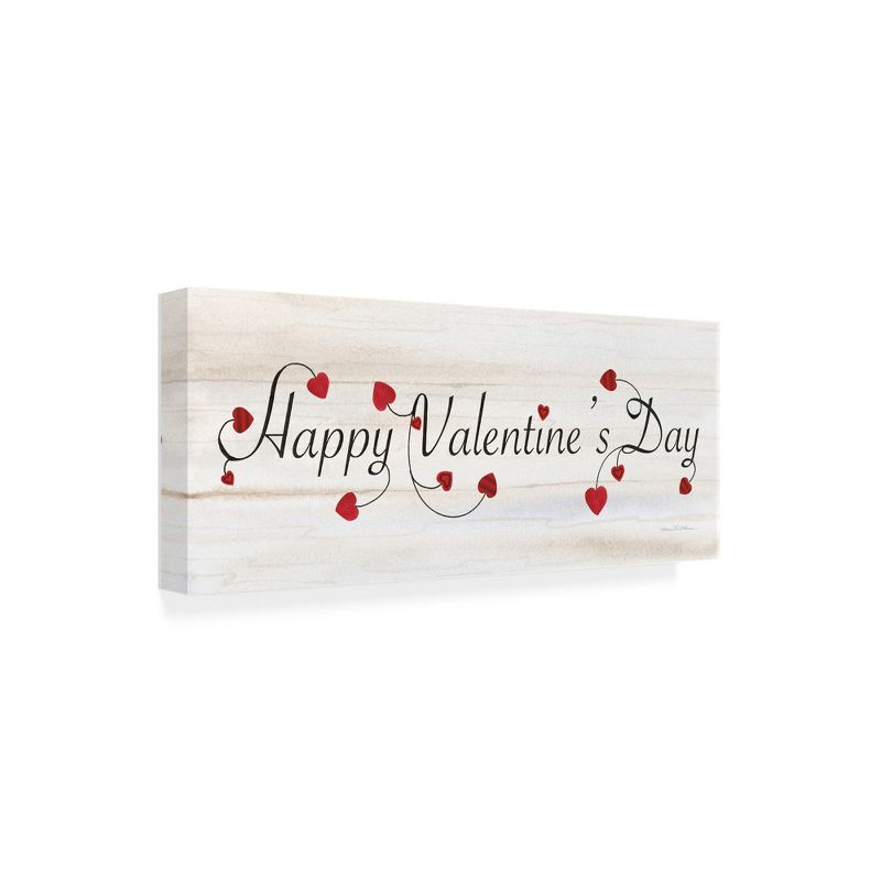 Trademark Fine Art - Kathleen Parr Mckenna 'Rustic Valentine Saying I' Canvas Art - 8x19