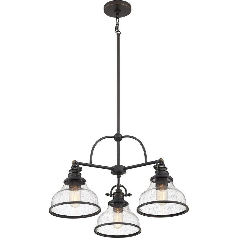Quoizel Lighting Grant 3 - Light Chandelier in  Palladian Bronze