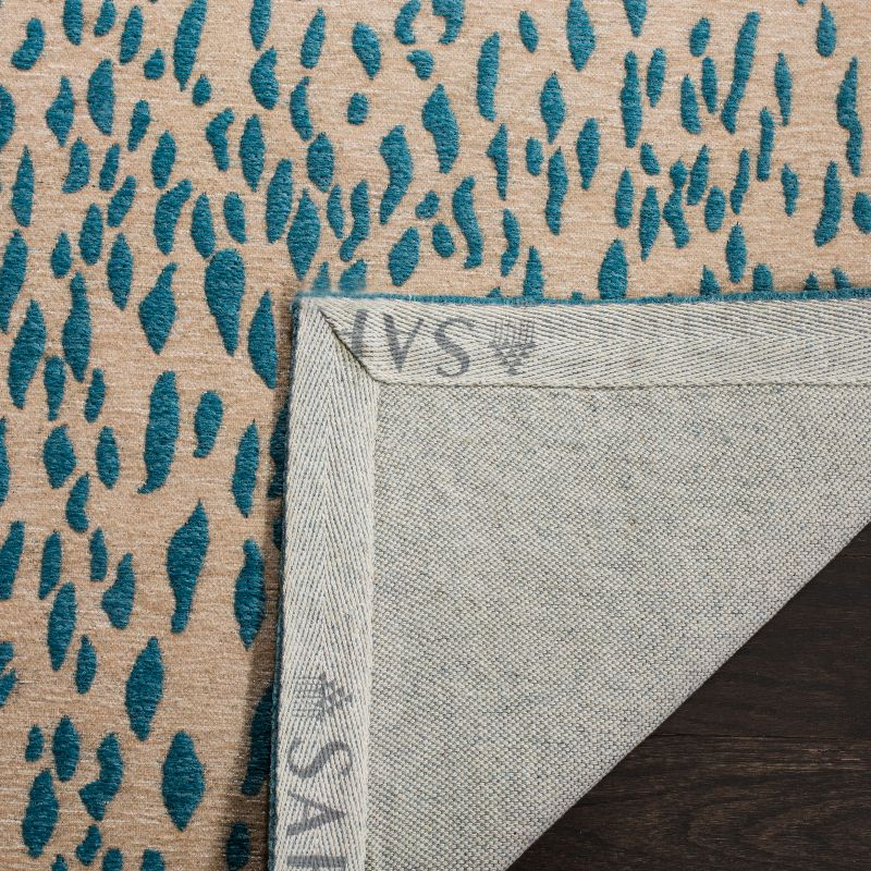Marbella MRB657 Hand Loomed Area Rug - Beige/Blue - 6'x6' - Safavieh.