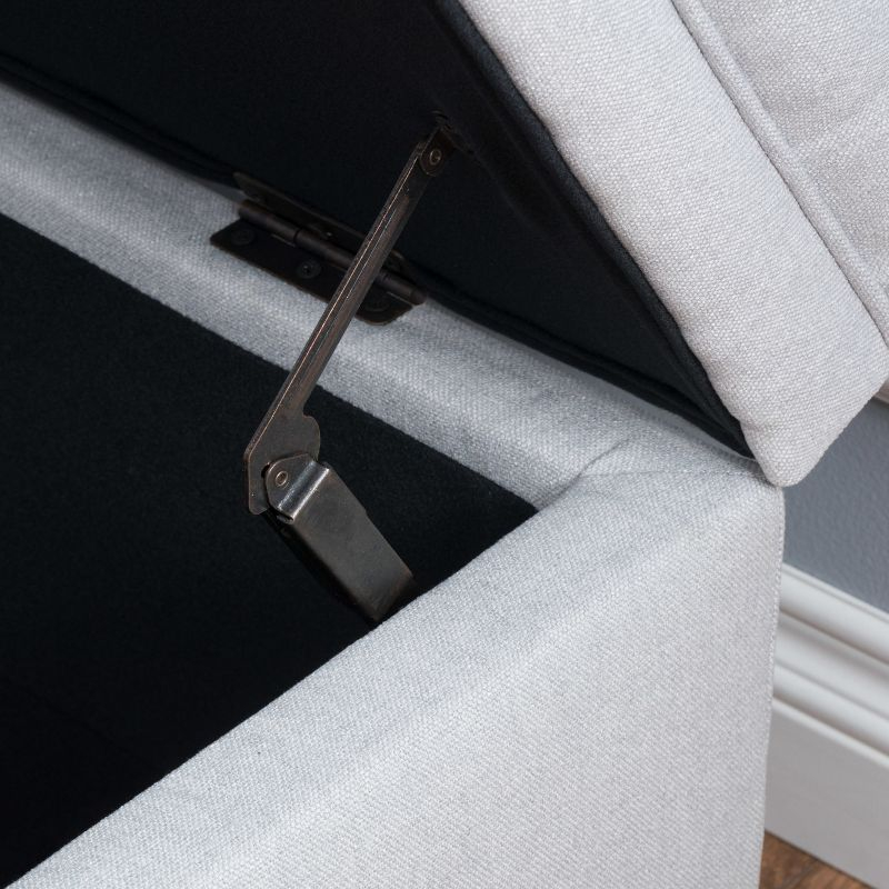Christopher Knight Home Juliana Storage Ottoman Light Gray: Upholstered, Hardwood Frame, 250lb Capacity