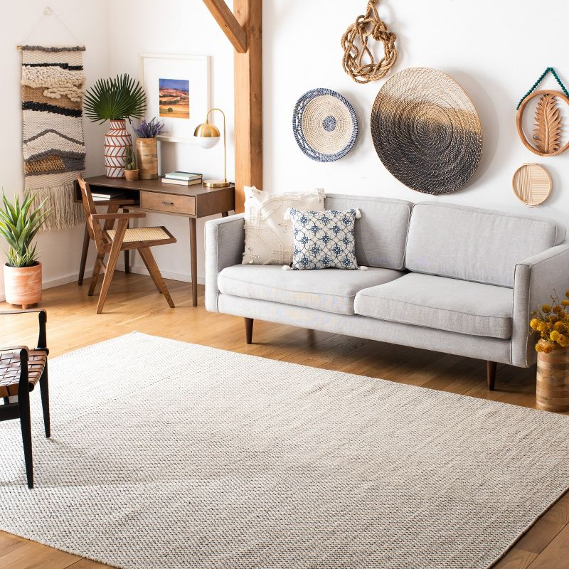 Kilim KLM375 Flat Weave Area Rug - Ivory - 8'x10' - Safavieh