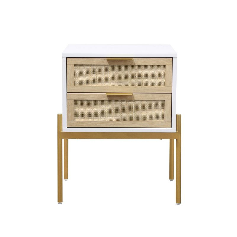2-Piece End Table with Drawer Set