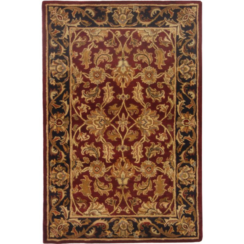 Heritage HG628 Handmade Accent Rug - 2'x3' - Red/Black - Safavieh