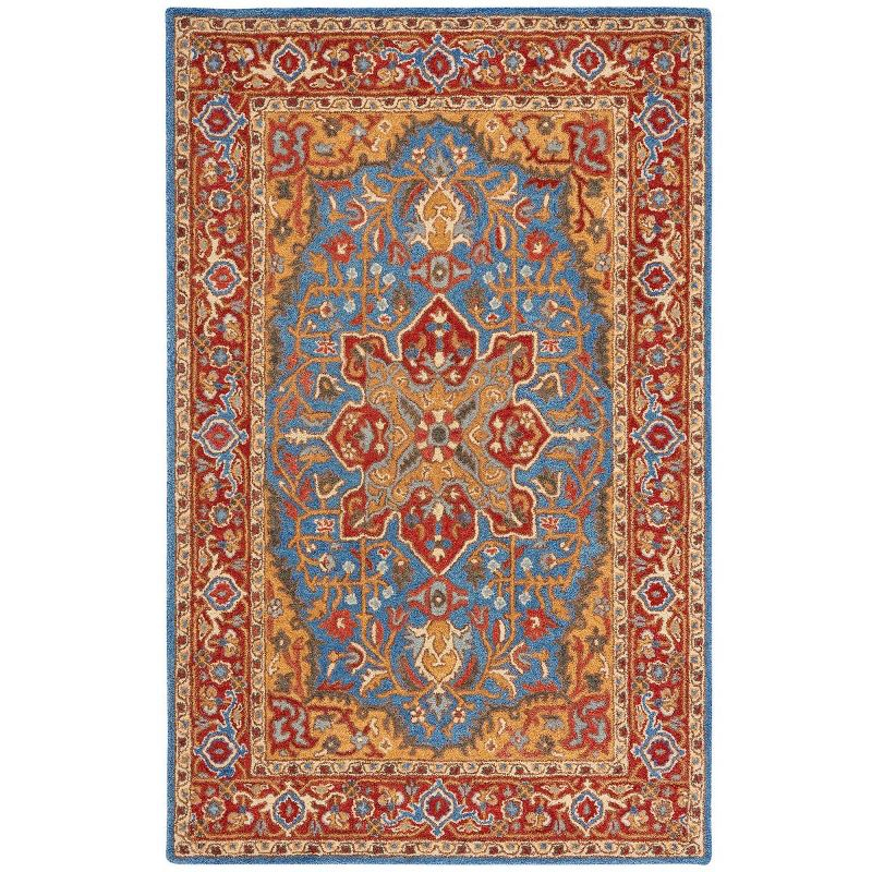 Antiquity AT521 Hand Tufted Area Rug - Red/Blue - 3'x5' - Safavieh.