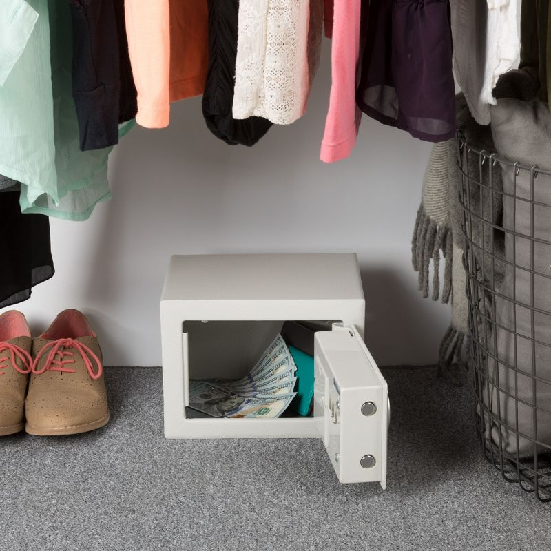 Fleming Supply Electronic Digital Safe - Steel Security Lock Box with Keypad - Gray