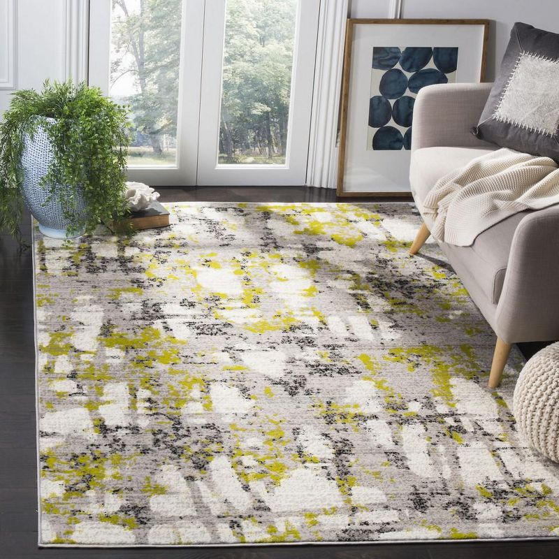 Skyler SKY193 Power Loomed Indoor Area Rug - Grey/Green - 5'1"x7'6" - Safavieh