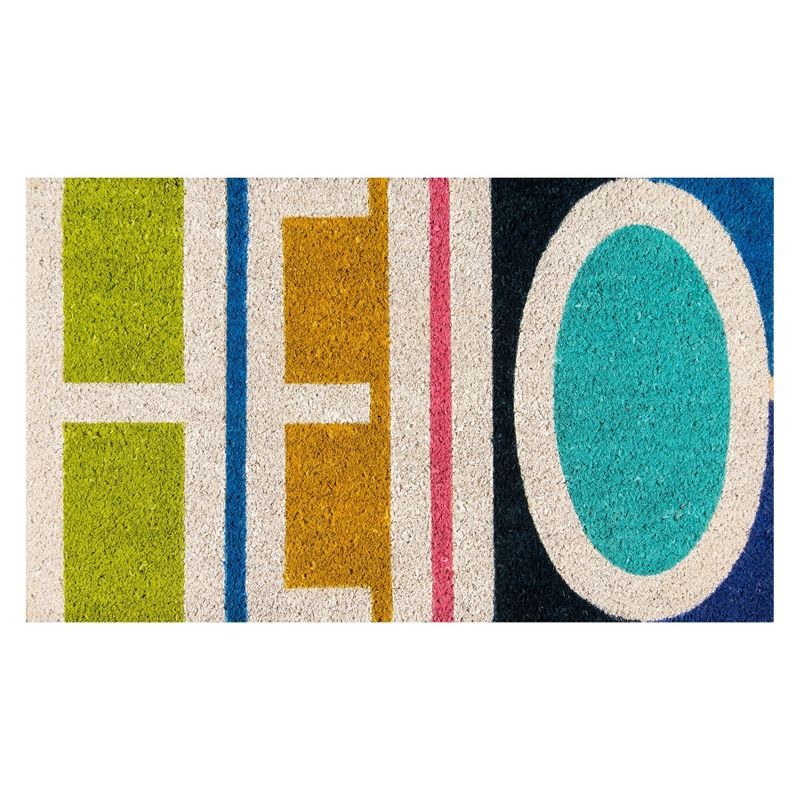 RugSmith Novogratz Aloha ALO-2 Multi Hello 1''6" X 2''6"