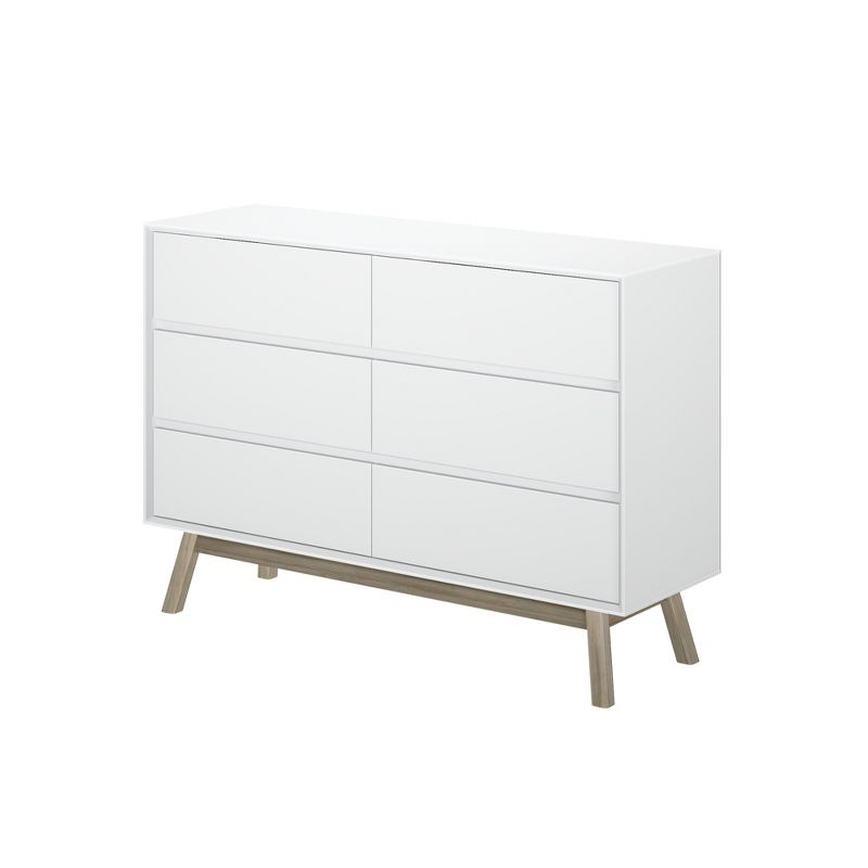 Max & Lily 6 Drawer Dresser, Solid Wood Storage Dressers & Chest of Drawers for Bedroom