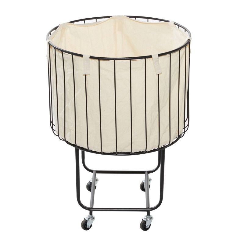 25.75''x19.25''  Contemporary Metal Storage Cart Off White - Olivia & May