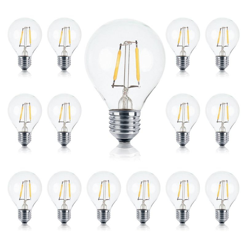 Brightech Ambience Pro 15pk 1-Watt 2700K G40 Dimmable E17 LED Vintage Edison LED Light Bulbs