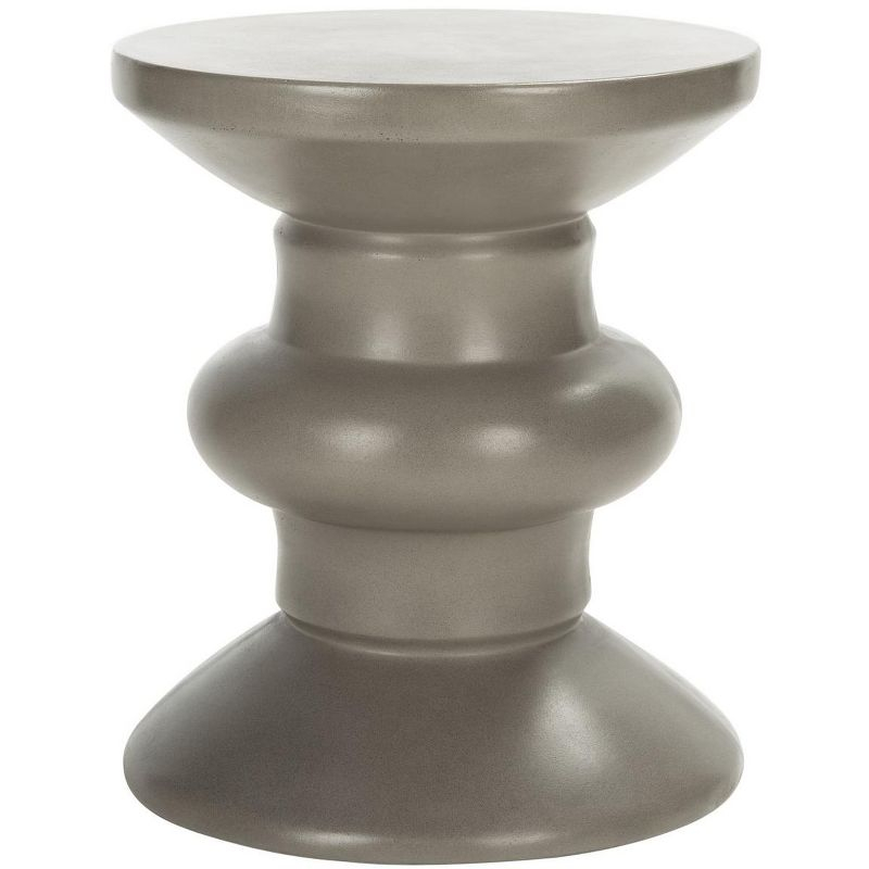 Jiraiya Concrete Accent Stool - Indoor/Outdoor - VNN1033 - Gray - Safavieh