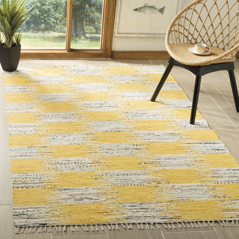 Montauk MTK721 Hand Woven Indoor Area Rug - Yellow/Multi - 4'x6' - Safavieh.