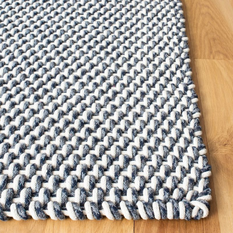 Salem SLM102 Hand Woven Area Rug - Dark Blue - 4'x6' - Safavieh.