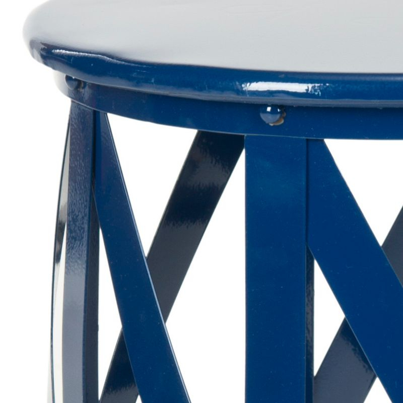 Bertram Lattice Accent Table - Navy - Safavieh.