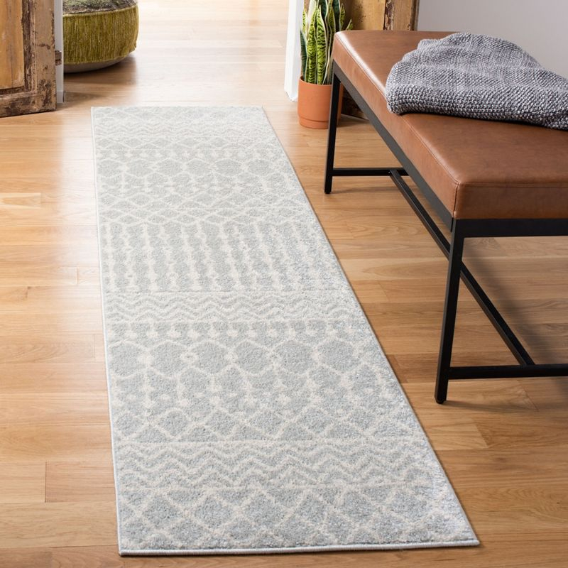 Tulum TUL270 Power Loomed Runner Rug - Light Grey/Ivory - 2'x15' - Safavieh.