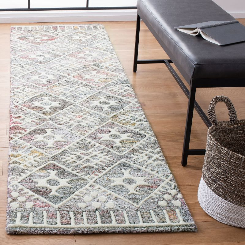 Roslyn ROS803 Hand Tufted Runner Rug - Red/Ivory - 2'3"x9' - Safavieh.