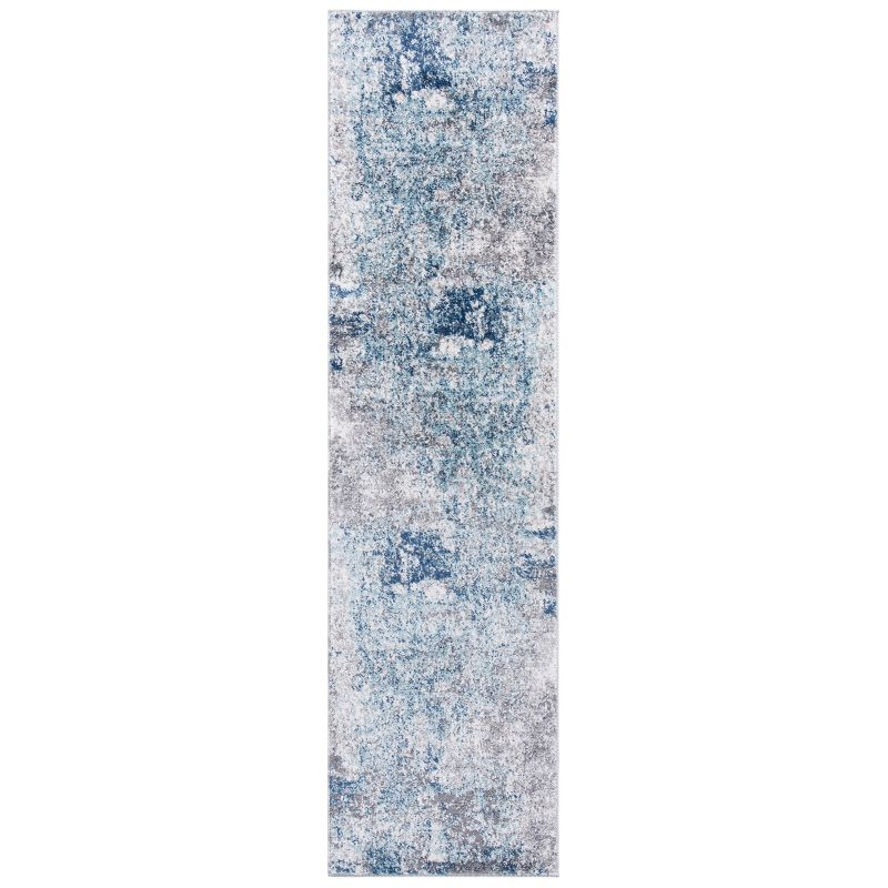 Aston ASN705 Power Loomed Indoor Accent Rug - Light Blue/Grey - 2'x5' - Safavieh