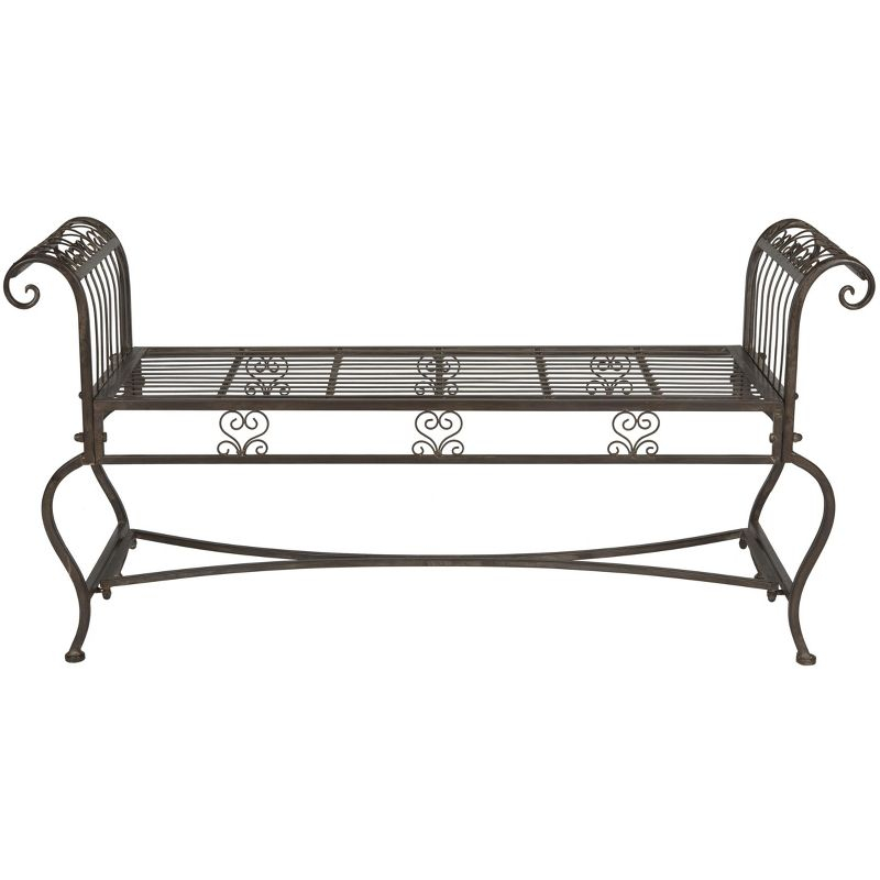 Brielle Bench - Outdoor - PAT5004 - Rustic Brown - Safavieh