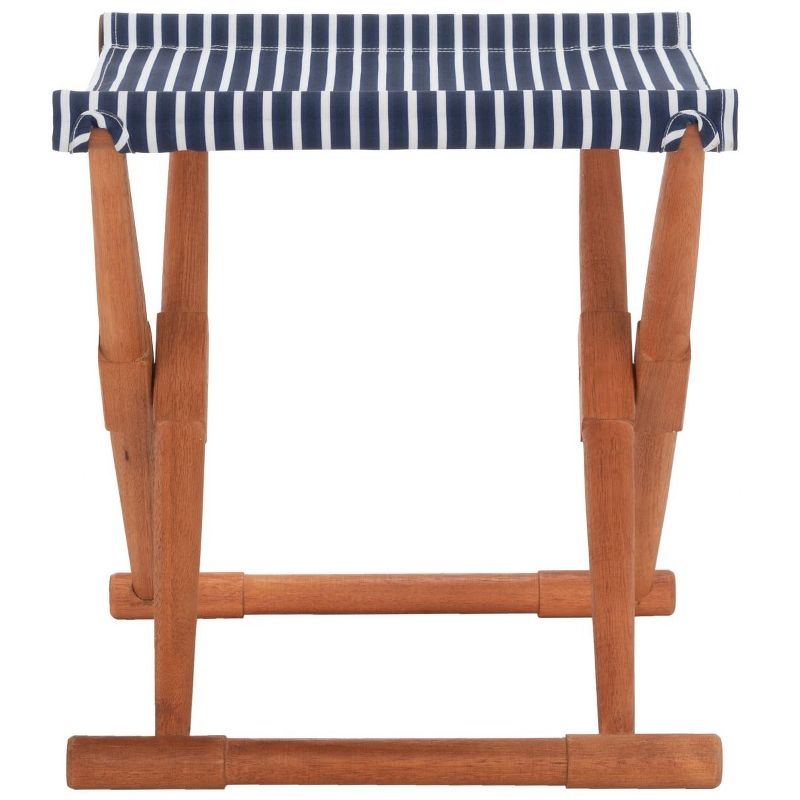 Breanne Stool Indoor/Outdoor (Set Of 2) - PAT7053 - Natural/Navy Stripe - Safavieh