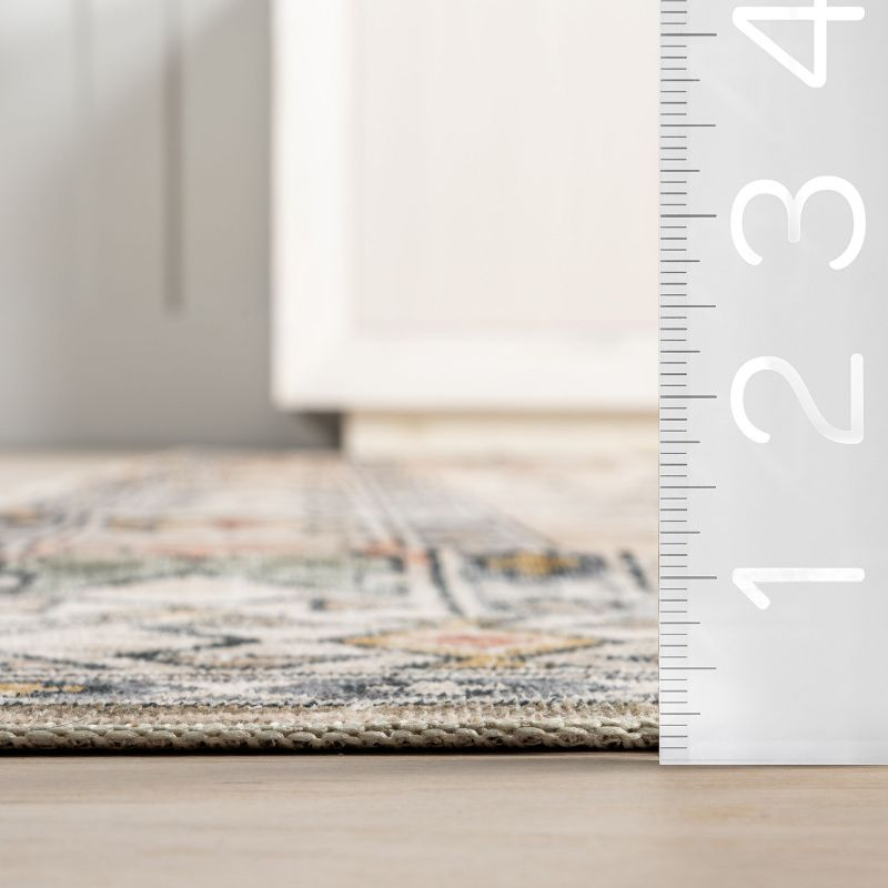 Nuloom Mae Motif Pet Friendly Machine Washable Area Rug, 3' x 5', Peach