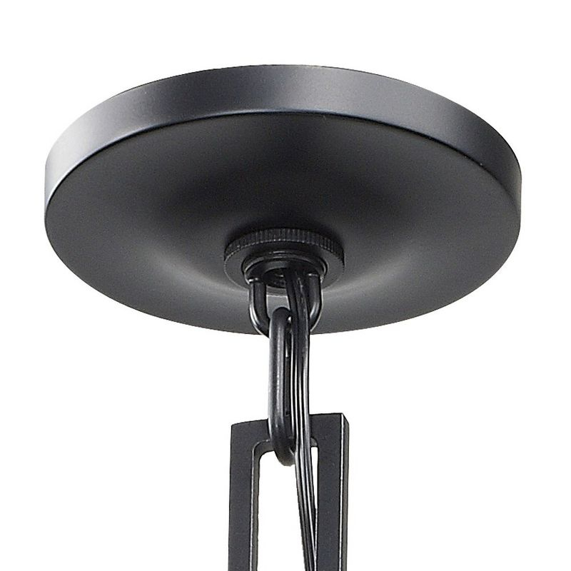Crystorama Lighting Alston 1 - Light Chandelier in  Matte Black/White