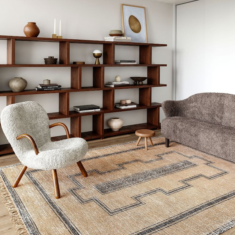 Nuloom Ginger Cotton-Blend Area Rug, 6' x 9', Tan