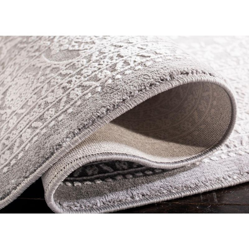 Reflection RFT668 Power Loomed Indoor Area Rug - Light Grey/Cream - 6'7"x6'7" - Safavieh.