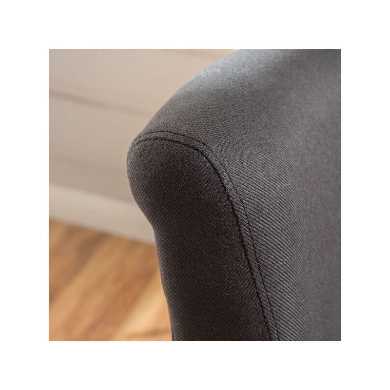 Tracy Swivel Barstool Charcoal - Christopher Knight Home: Upholstered, Wood Legs, 31.25" Height