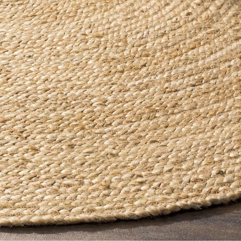 Natural Fiber NF801 Hand Woven Indoor Area Rug - Natural/Natural - 3' Round - Safavieh