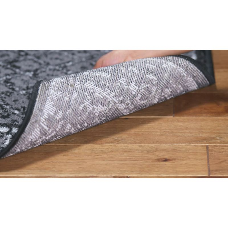 Adirondack ADR110 Machine Made Indoor Area Rug - Black/Silver - 9'x12' - Safavieh