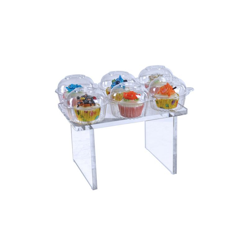 Azar Displays Clear Acrylic 11.75"W x 7.75"D x 8"H 1/2" Thick Deluxe Riser w/Bumpers
