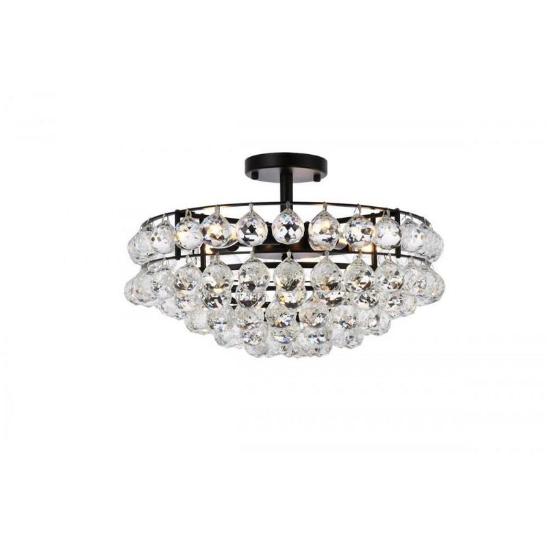 Elegant Lighting Savannah 18 inch flush mount in black