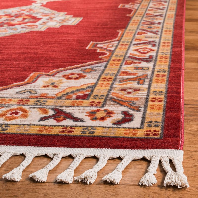Farmhouse FMH830 Power Loomed Area Rug - Creme/Red - 8'9"x11'9" - Safavieh.
