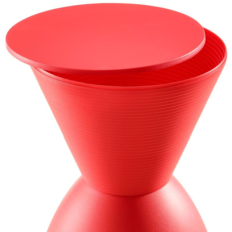 Modway Haste Stool Red : Plastic Round Accent Bench, No Assembly, Spot Clean, 17" Height