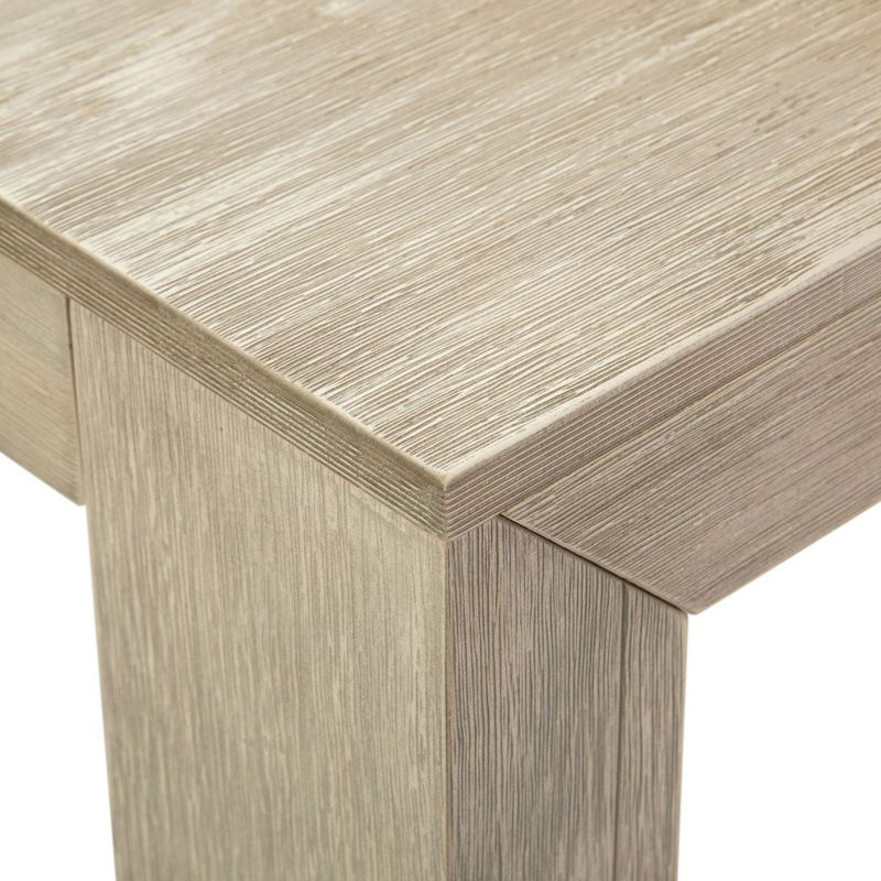 Plank+Beam 72" Modern Dining Table for 6, Solid Wood Rectangular Dining Table for Kitchen/Dining Room, Seashell Wirebrush