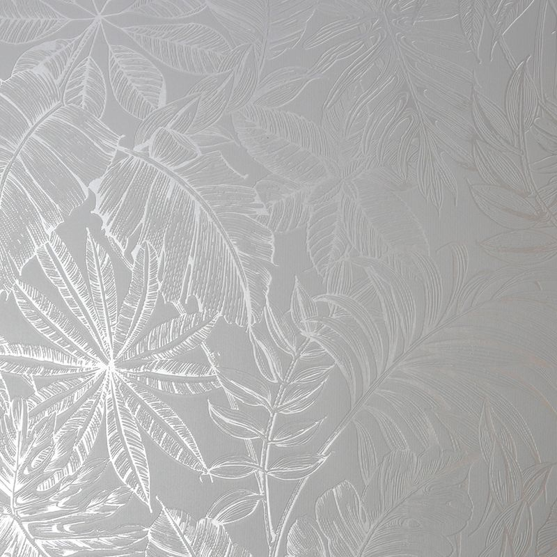 Tropic Archive Mid Grey Wallpaper Sample