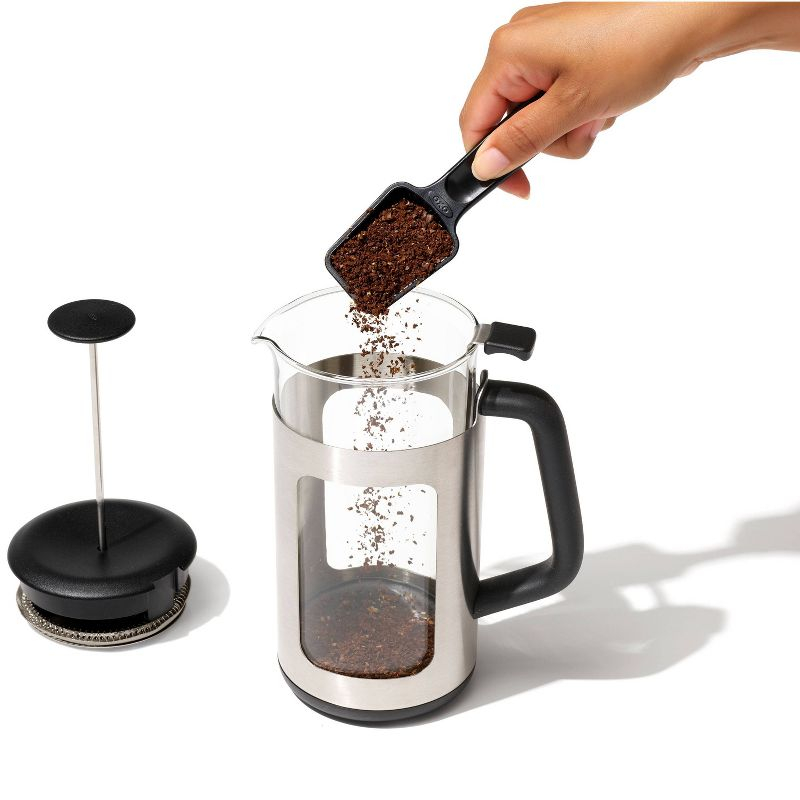 OXO 8 Cup French Press Coffee Maker - Black - 11294500: Stainless Steel & Glass, Nonslip Base, Manual, Hand Wash