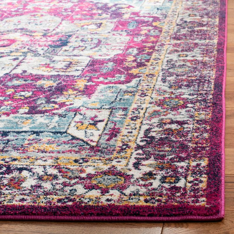 Evoke EVK275 Power Loomed Area Rug - Fuchsia/Ivory - 3'x5' - Safavieh.