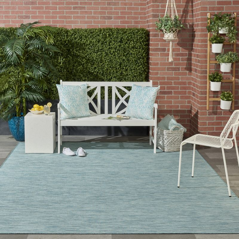 Nourison Positano POS01 Indoor/outdoor Area Rug - Aqua 7' x 10'