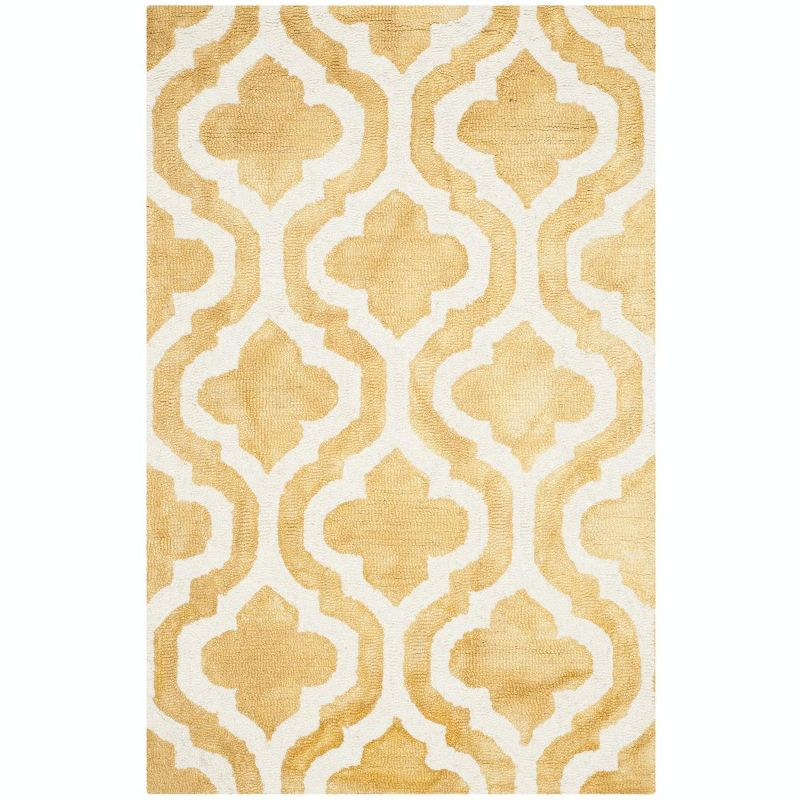 Dip Dye DDY537 Hand Tufted Indoor Accent Rug - Gold/Ivory - 2'6"x4' - Safavieh