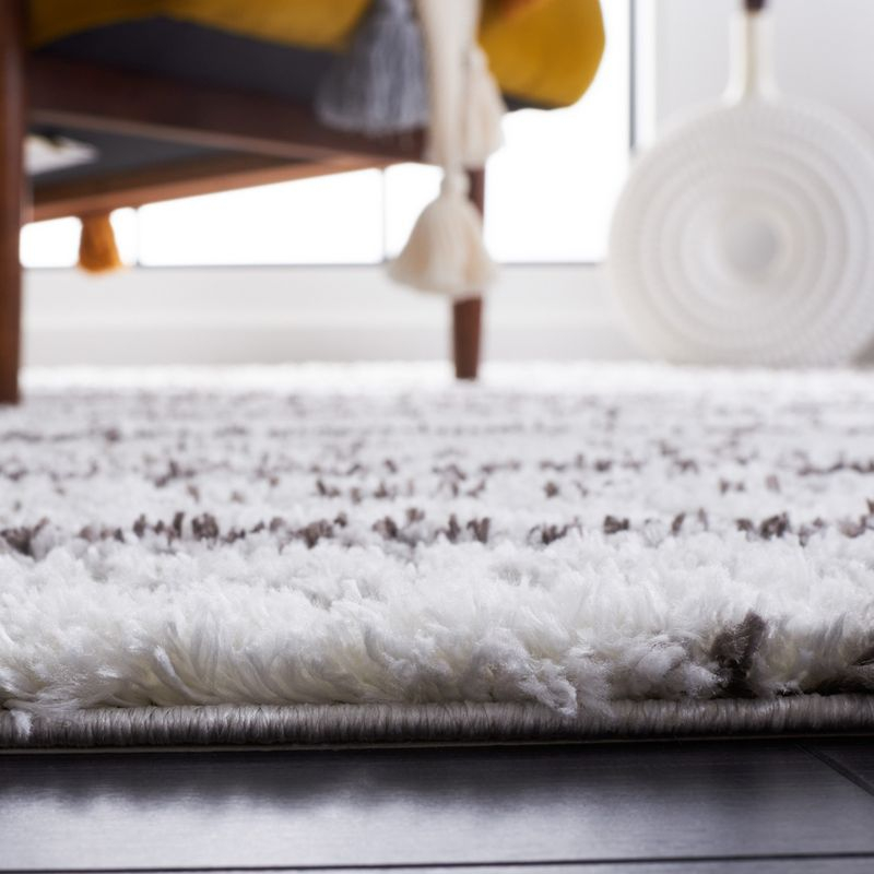 Berber Shag BER565 Power Loomed Area Rug - Gray/Dark Gray - 7'x7' - Safavieh.