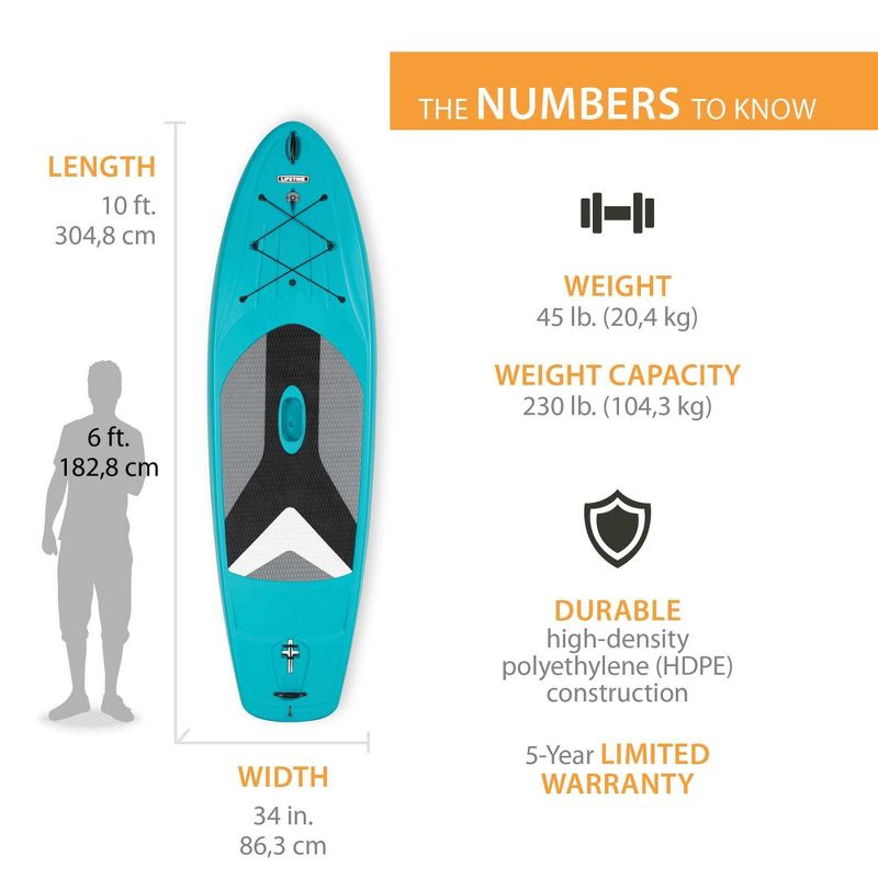 Lifetime Horizon 100 Stand-Up Paddleboard (Paddle Included) - Teal - 90715