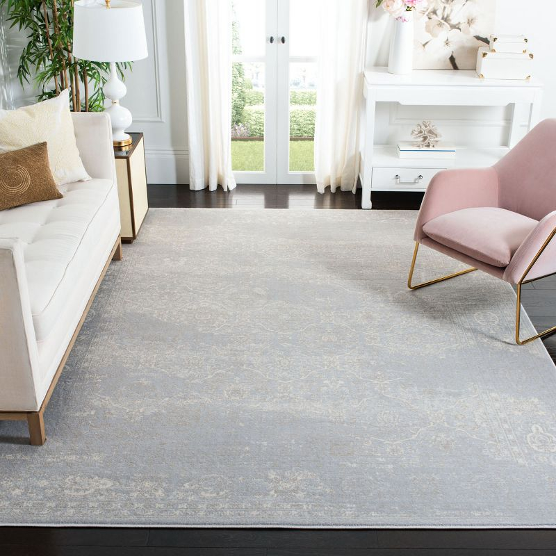 Carnegie CNG691 Power Loomed Area Rug - Light Grey/Grey - 8'x10' - Safavieh.