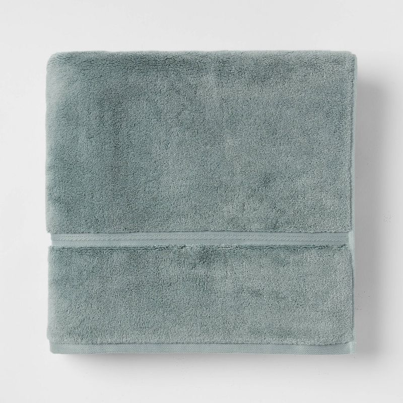 Oversized Spa Plush Bath Towel Sage Green - Threshold™